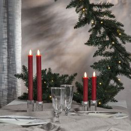 Bildspel - LED Antikljus Korta Rustic Röd