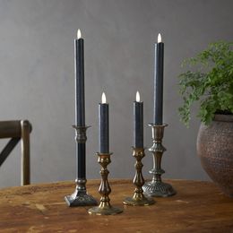 Bildspel - LED Antikljus Korta Rustic Svart