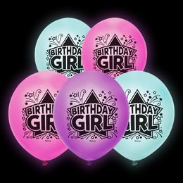 LED-Ballonger Birthday Girl