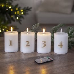 Bildspel - LED Blockljus Flamme Advent