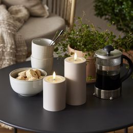 Lysbildefremvisning - LED Bloklys Soft Beige