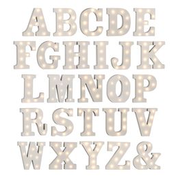 LED-Bokstav i Trä Vit