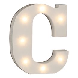 Bildspel - LED-Bokstav i Trä Vit