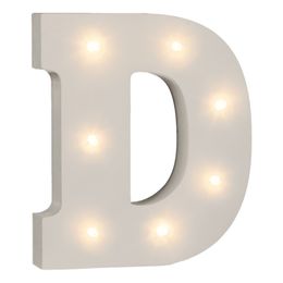 Bildspel - LED-Bokstav i Trä Vit