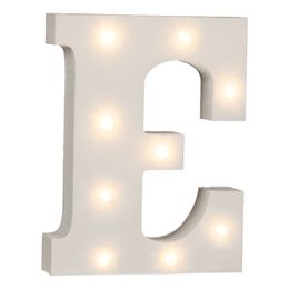 Bildspel - LED-Bokstav i Trä Vit