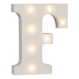 Bildspel - LED-Bokstav i Trä Vit