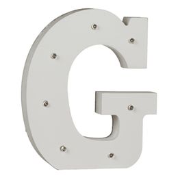 Bildspel - LED-Bokstav i Trä Vit