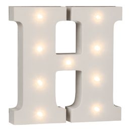 Bildspel - LED-Bokstav i Trä Vit