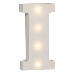 Bildspel - LED-Bokstav i Trä Vit