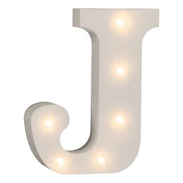Bildspel - LED-Bokstav i Trä Vit