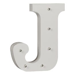 Bildspel - LED-Bokstav i Trä Vit