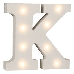 Bildspel - LED-Bokstav i Trä Vit
