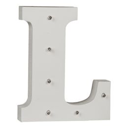 Bildspel - LED-Bokstav i Trä Vit