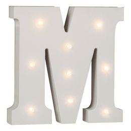 Bildspel - LED-Bokstav i Trä Vit