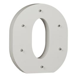 Bildspel - LED-Bokstav i Trä Vit