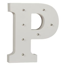 Bildspel - LED-Bokstav i Trä Vit