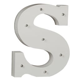 Bildspel - LED-Bokstav i Trä Vit