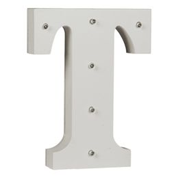 Bildspel - LED-Bokstav i Trä Vit