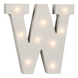 Bildspel - LED-Bokstav i Trä Vit