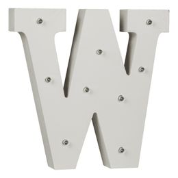 Bildspel - LED-Bokstav i Trä Vit