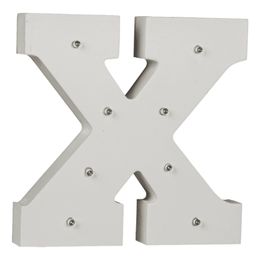 Bildspel - LED-Bokstav i Trä Vit