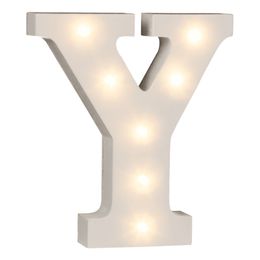Bildspel - LED-Bokstav i Trä Vit
