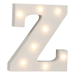 Bildspel - LED-Bokstav i Trä Vit