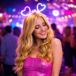 Bildspel - LED Diadem Hjärtan Färgskiftande