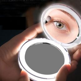 Ihopfällbar LED Sminkspegel