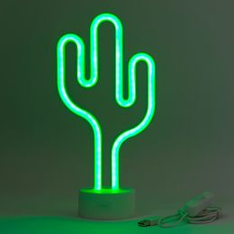 Bildspel - LED-Lampa Kaktus med Neon-effekt