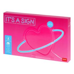 Bildspel - LED-lampa Planet Heart med Neon-effekt