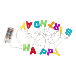 Lysbildefremvisning - LED Lysslynge Happy Birthday