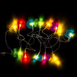 Lysbildefremvisning - LED Lysslynge Happy Birthday