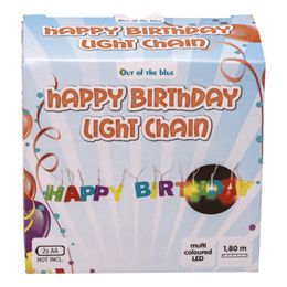 Lysbildefremvisning - LED Lysslynge Happy Birthday