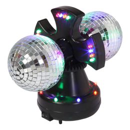 LED Roterande Spegelkulor Duo