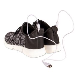 Lysbildefremvisning - Fiberoptiske LED Sko Sorte