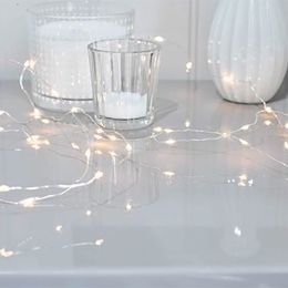 Lysbildefremvisning - LED-Kæde Stjerner Sølv/Hvid