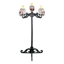 Lysbildefremvisning - LED Lysekrone/Kandelaber med Dødningehoveder 2i1