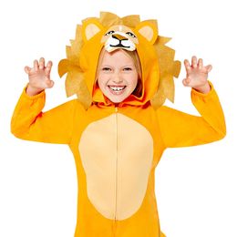 Bildspel - Lejon Onesie Barn Maskeraddräkt