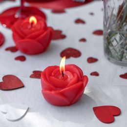 Bildspel - Ljus Rosformad Röd