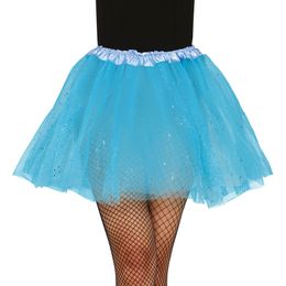 Lyseblå Tylnederdel med Glitter