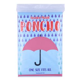 Regnponcho Lyserød