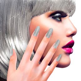 Lösnaglar Glitter Silver