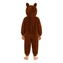 Bildspel - Lulu Monster Brun Onesie Barn Maskeraddräkt
