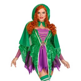 Bildspel - Magisk Häxa Grön Deluxe Maskeraddräkt