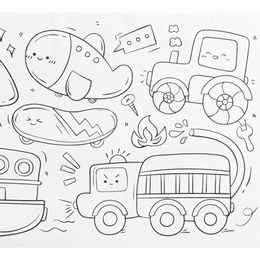 Bildspel - Målarbok på Rulle Fordon