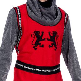 Lysbildefremvisning - Middelalder Ridder Rød Kostume