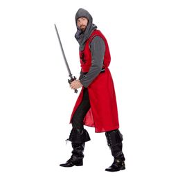 Lysbildefremvisning - Middelalder Ridder Rød Kostume