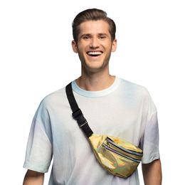 Lysbildefremvisning - Midjeveske Holografisk Gull