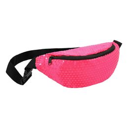 Midjeväska Paljetter Neonrosa UV